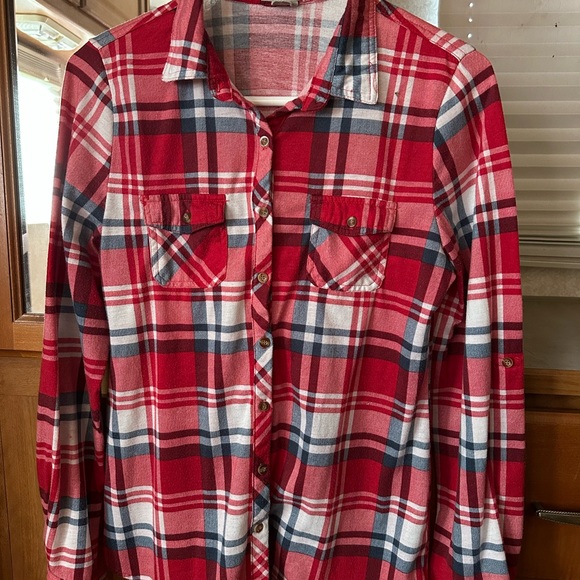 Passport Red and White Plaid Shirt - Picture 1 of 2
